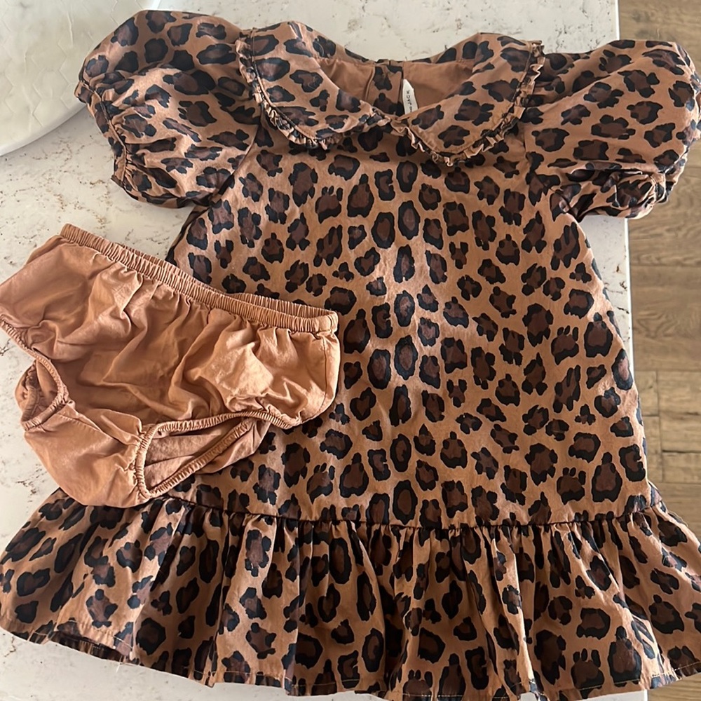Janie and Jack Leopard Dress - worn once!